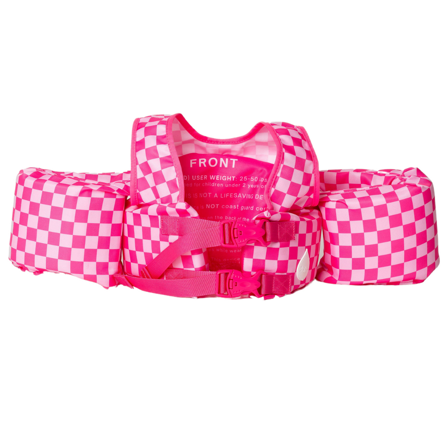 DRIPFLOATS Pink Checkered Kids Float (COLLECTIVE)