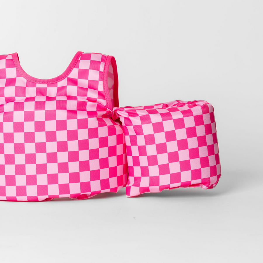 DRIPFLOATS Pink Checkered Kids Float (COLLECTIVE)