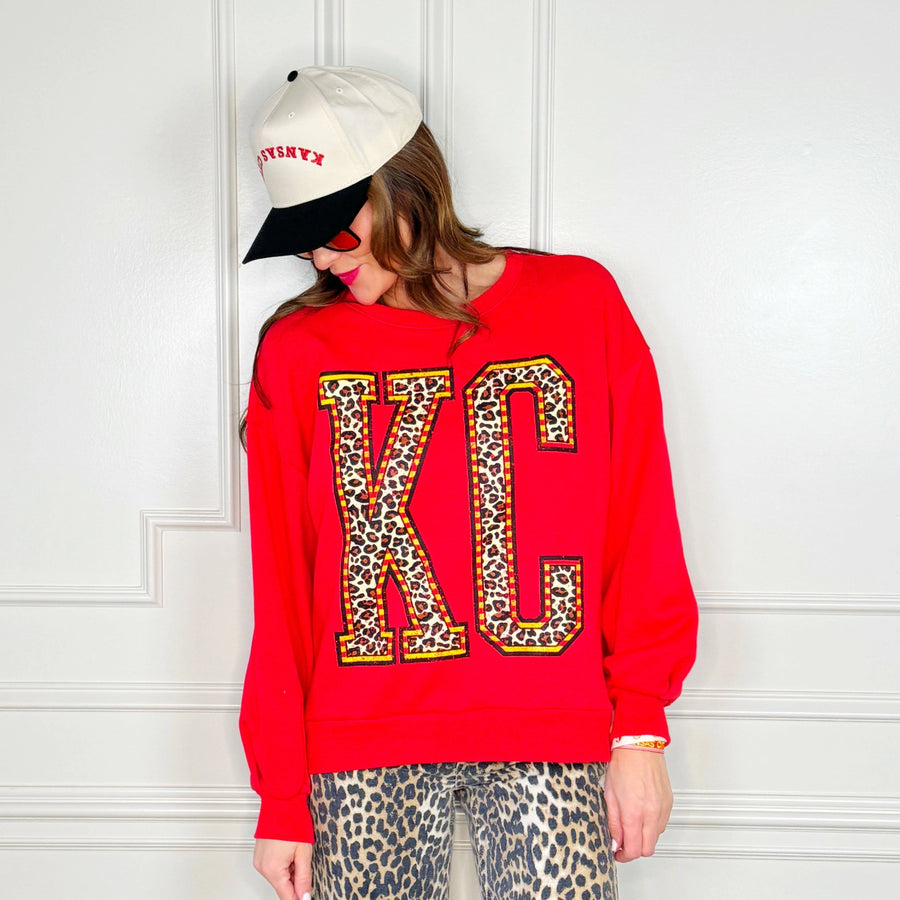 P+P LEOPARD KANSAS CITY SWEATSHIRT | ADULT