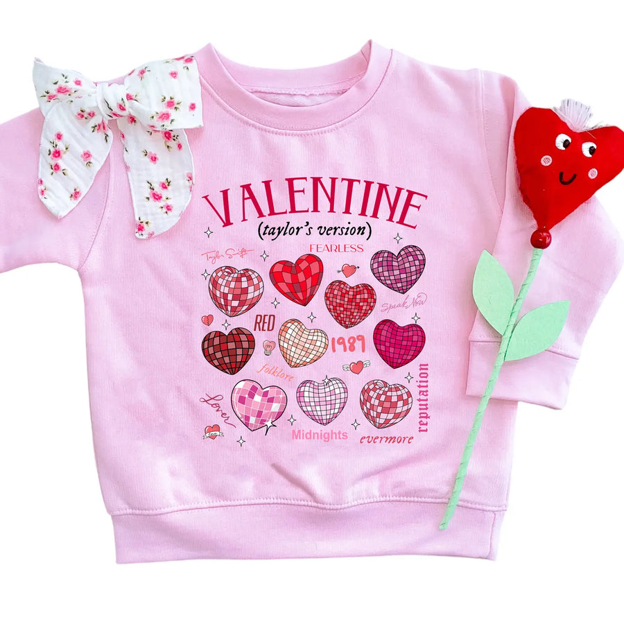 HOLLAND AVE TAYLOR'S VERSION VALENTINE'S DAY SWEATSHIRT | LIGHT PINK