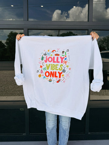 (PRE-ORDER) E+E HOLLY JOLLY VIBES WOMEN'S CHRISTMAS SWEATSHIRT