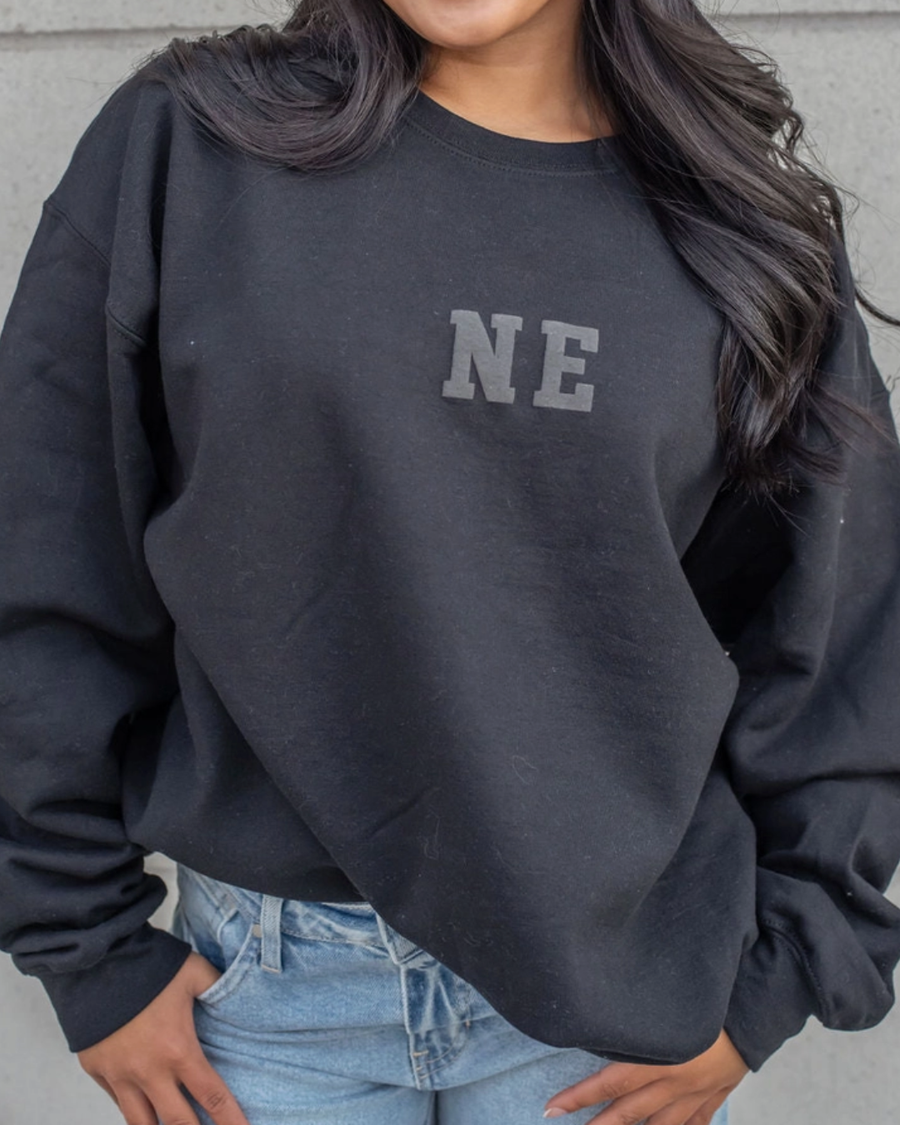 FSB NEBRASKA PUFF CREWNECK | BLACK