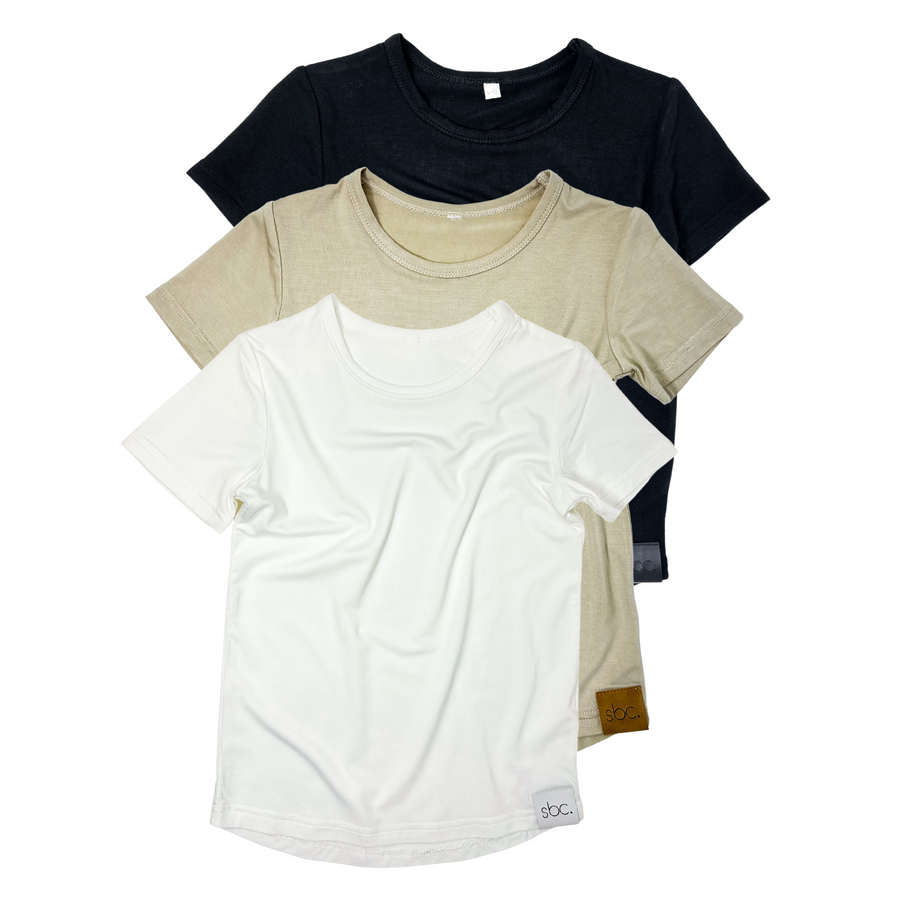 SHORE BABY Everyday Bamboo Tees (3 Pack) - Bamboo Neutrals (COLLECTIVE)