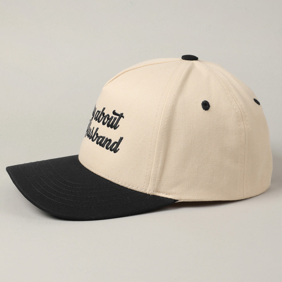 SORRY ABOUT MY HUSBAND SCRIPT HAT | BLACK