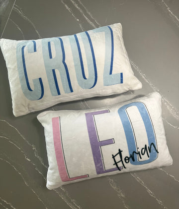 (PRE-ORDER) PERSONALIZED TRAVEL SNUGGLE PILLOW | VARIOUS STYLES