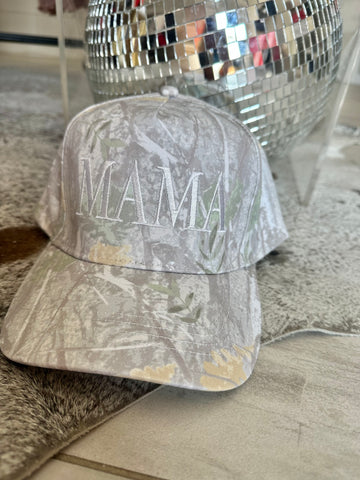 MAMA EMBROIDERED HAT | BEIGE CAMO