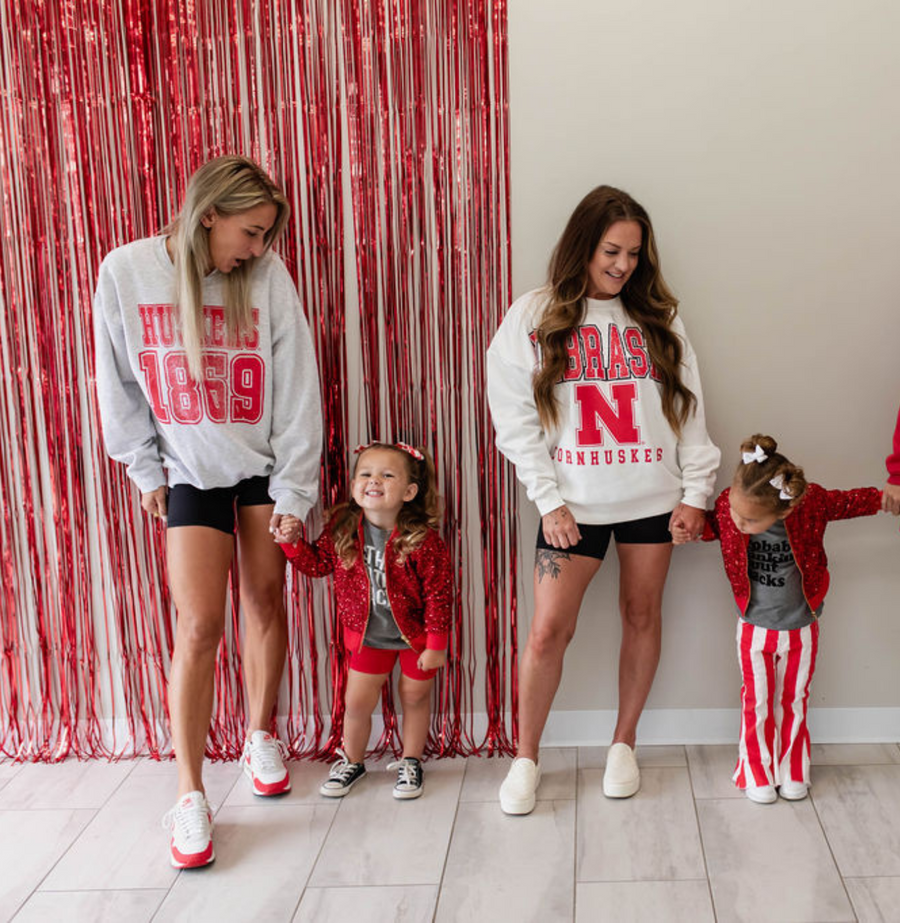 Nebraska Cornhuskers Crewneck Women's Sweatshirt | White