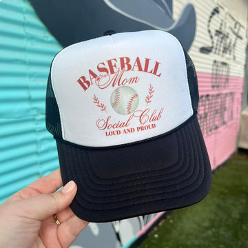 Baseball Mom Social Club Trucker Hat