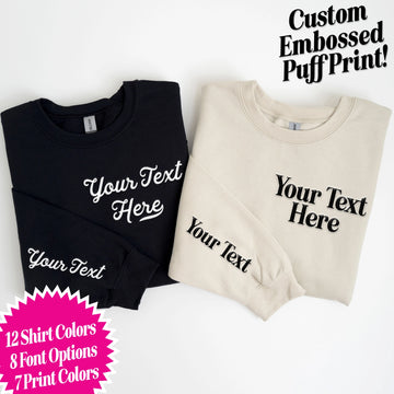 (PRE-ORDER) CUSTOM SHOP POCKET + SLEEVE PUFF PRINT SWEATSHIRT