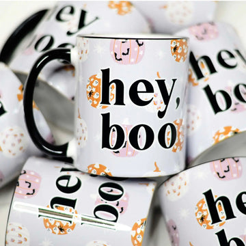 MUGSBY HEY BOO HALLOWEEN COFFEE MUG