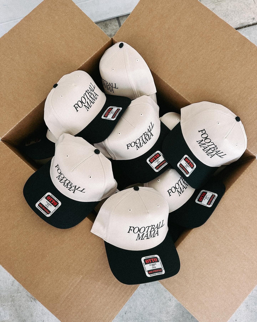 (PRE-ORDER) E+E FOOTBALL MAMA TRUCKER HAT | BLACK