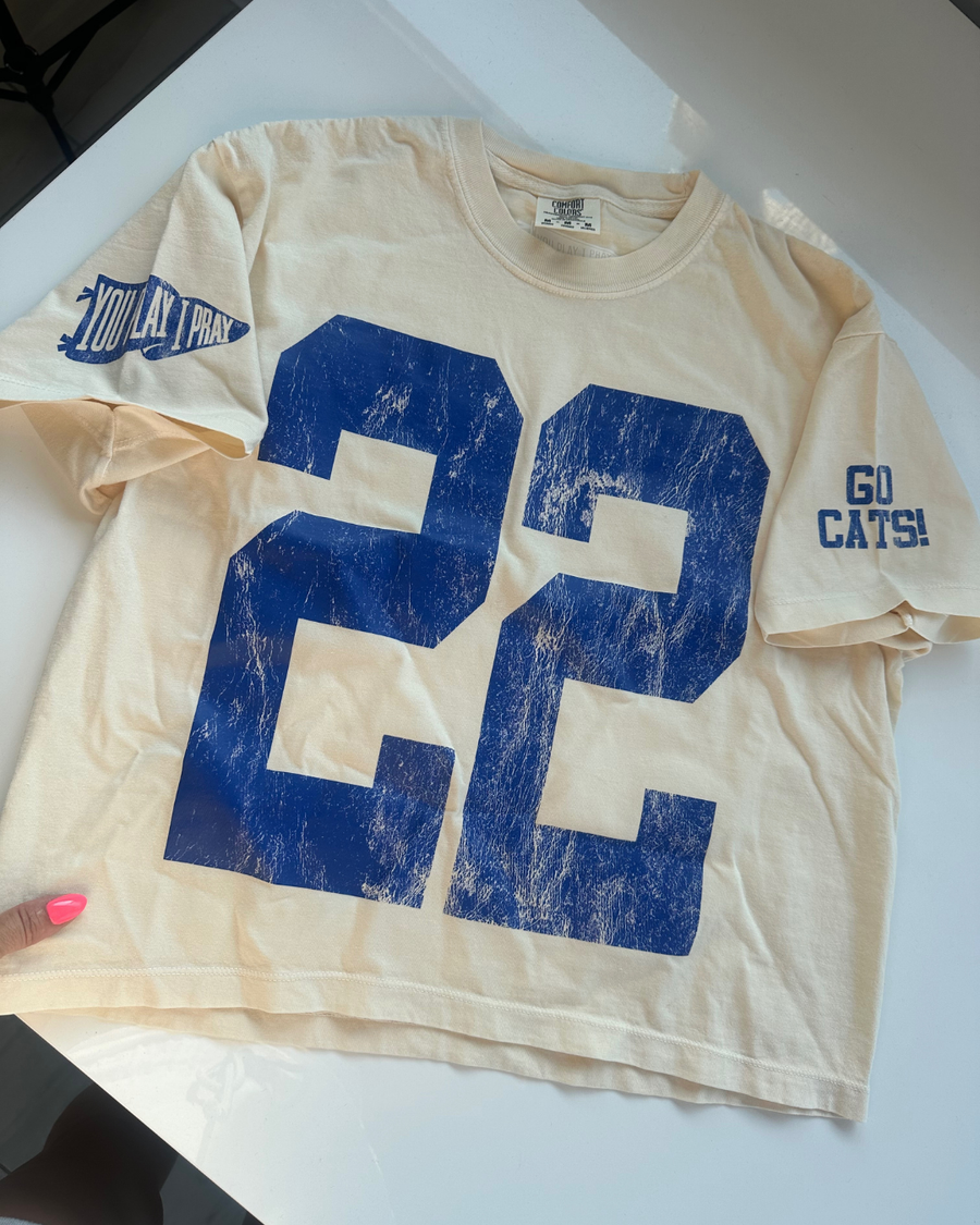 (PRE-ORDER) CUSTOM #1 FAN BOXY TEES | CREAM OR PEPPER