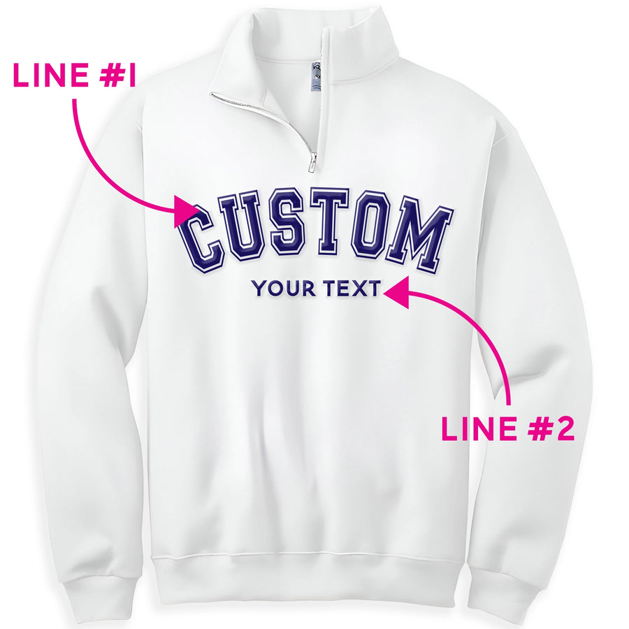 (PRE-ORDER) CUSTOM SHOP VARSITY PUFF PRINT QUARTER ZIP SWEATSHIRT