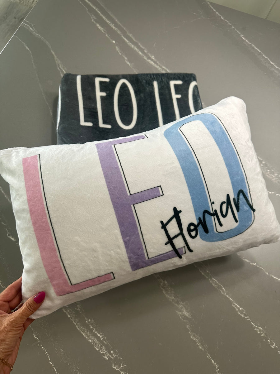 (PRE-ORDER) PERSONALIZED TRAVEL SNUGGLE PILLOW | VARIOUS STYLES