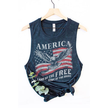 AMERICA LAND OF THE FREE GRAPHIC TANK | MINERAL NAVY