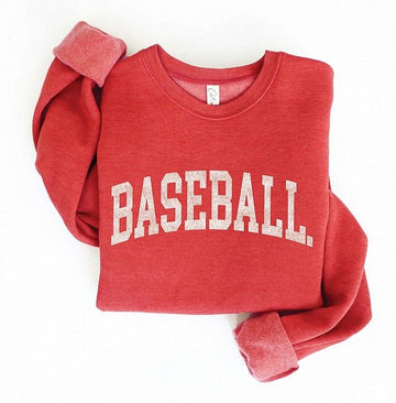 THE OC BASEBALL WOMEN'S SWEATSHIRT | HEATHER CRANBERRY