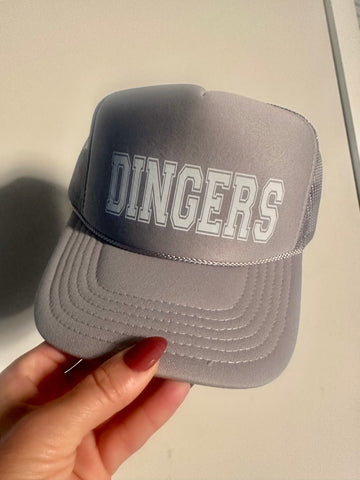 Dingers Gray Foam Trucker Hat