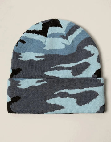 CAMO CUFF KID'S BEANIE | BLUE SKY CAMO