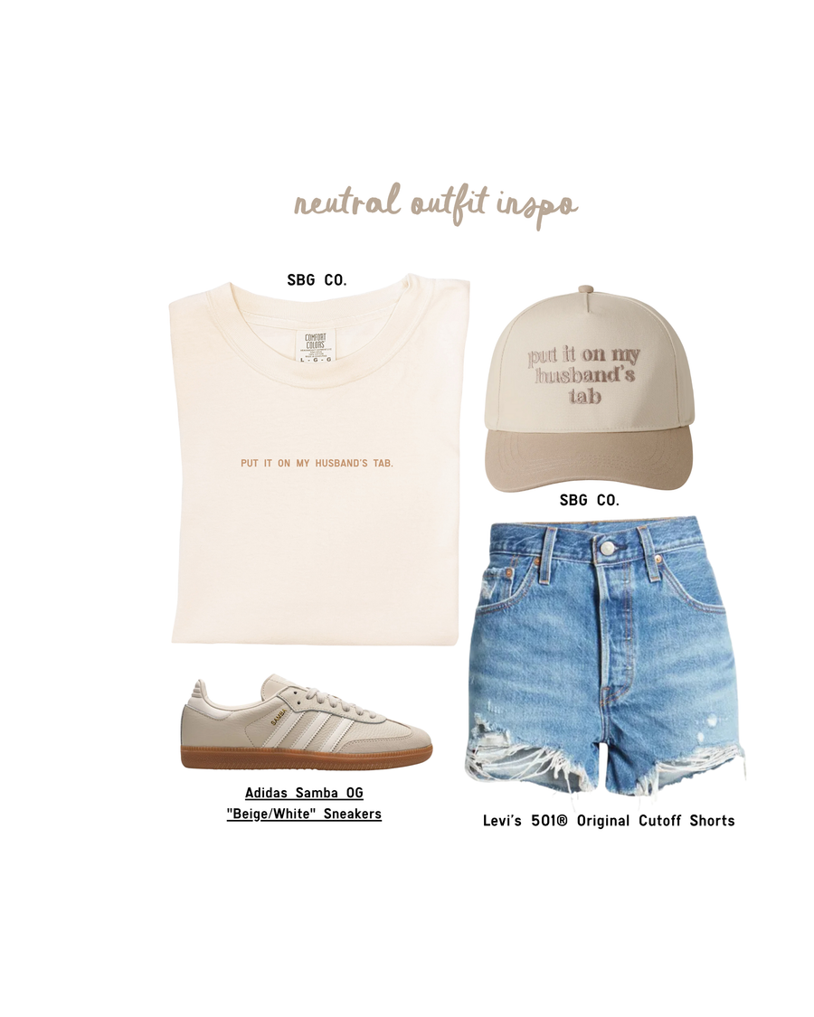SAVED BY GRACE Put It On My Husband's Tab Tee (COLLECTIVE)