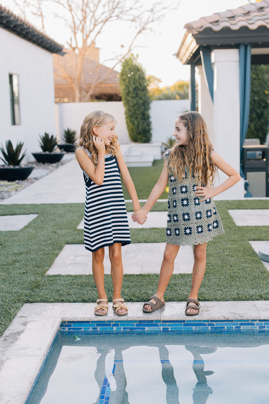 MEBIE BABY NAVY STRIPE KNIT TANK DRESS (COLLECTIVE)