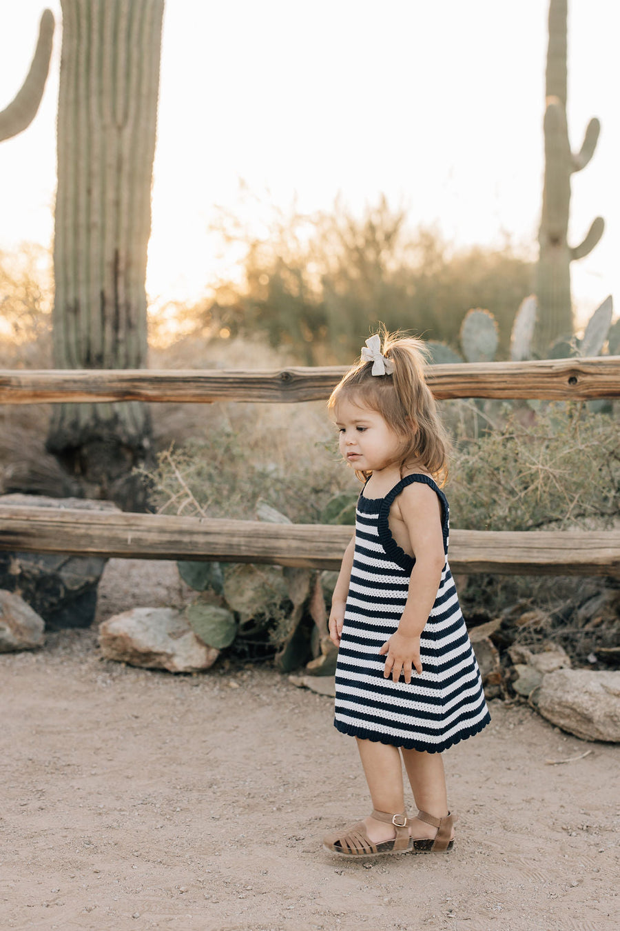 MEBIE BABY NAVY STRIPE KNIT TANK DRESS (COLLECTIVE)