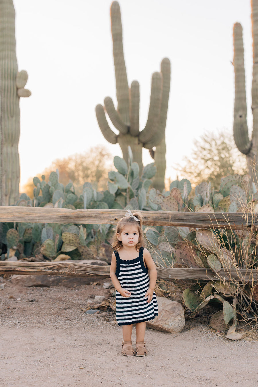 MEBIE BABY NAVY STRIPE KNIT TANK DRESS (COLLECTIVE)