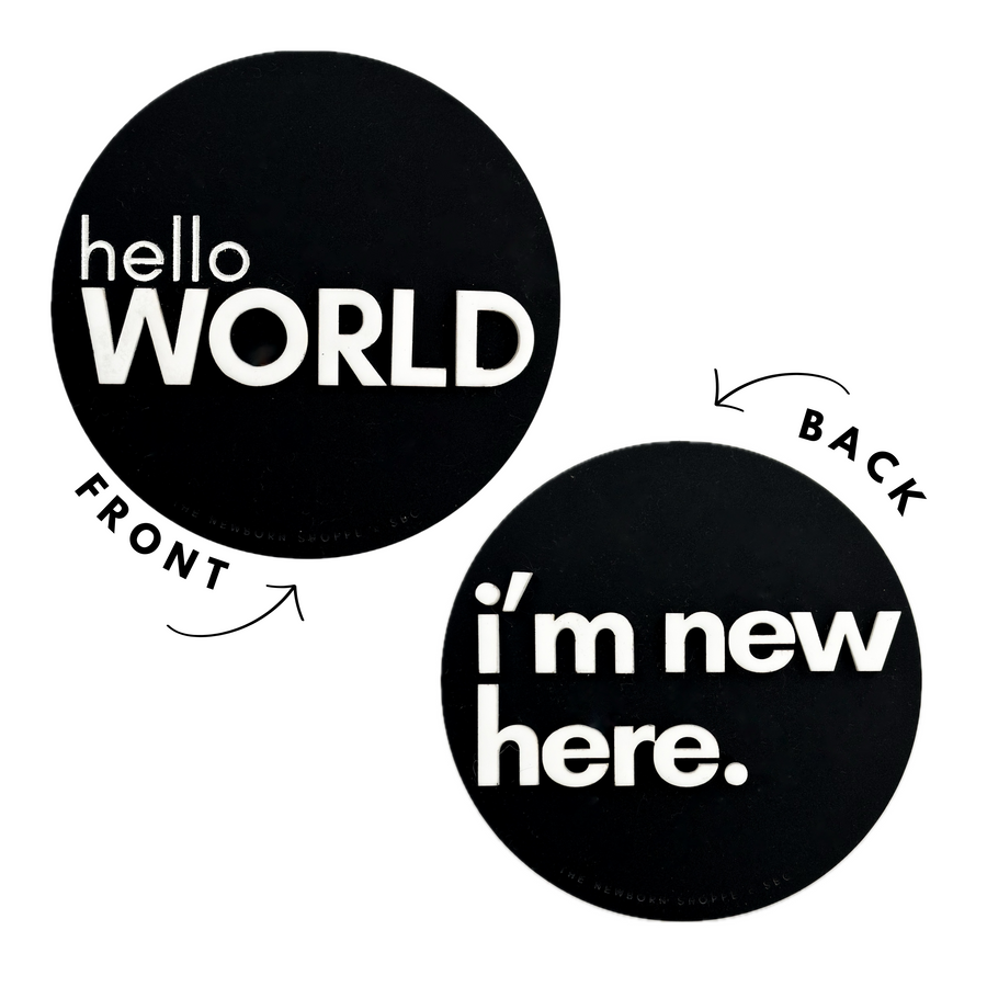 SHORE BABY Hello World + I’m New Here — Double Sided Sign (COLLECTIVE)