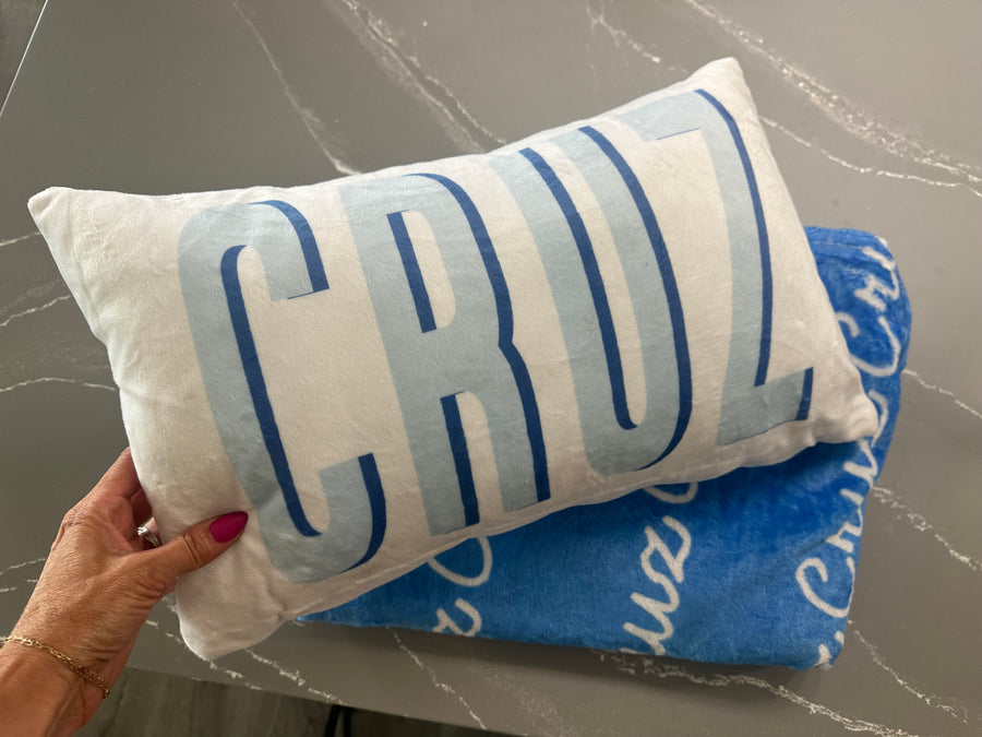 (PRE-ORDER) PERSONALIZED TRAVEL SNUGGLE PILLOW | VARIOUS STYLES