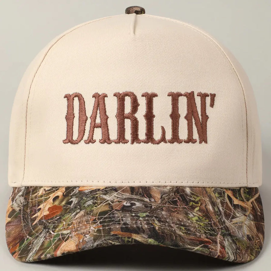 DARLIN' CAMO WOMEN'S BASEBALL HAT | BROWN