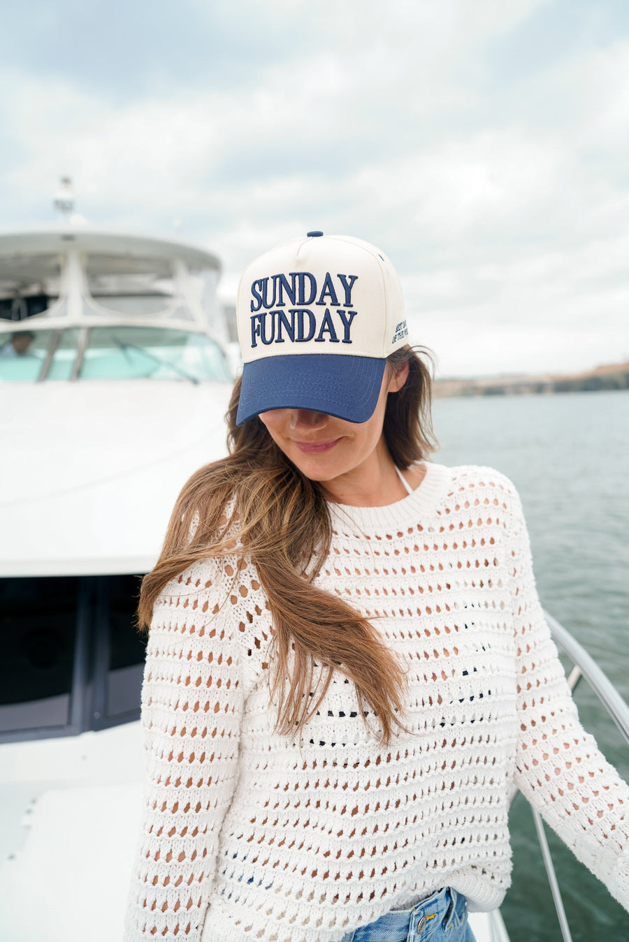 Sunday Funday - Navy Vintage Trucker Hat