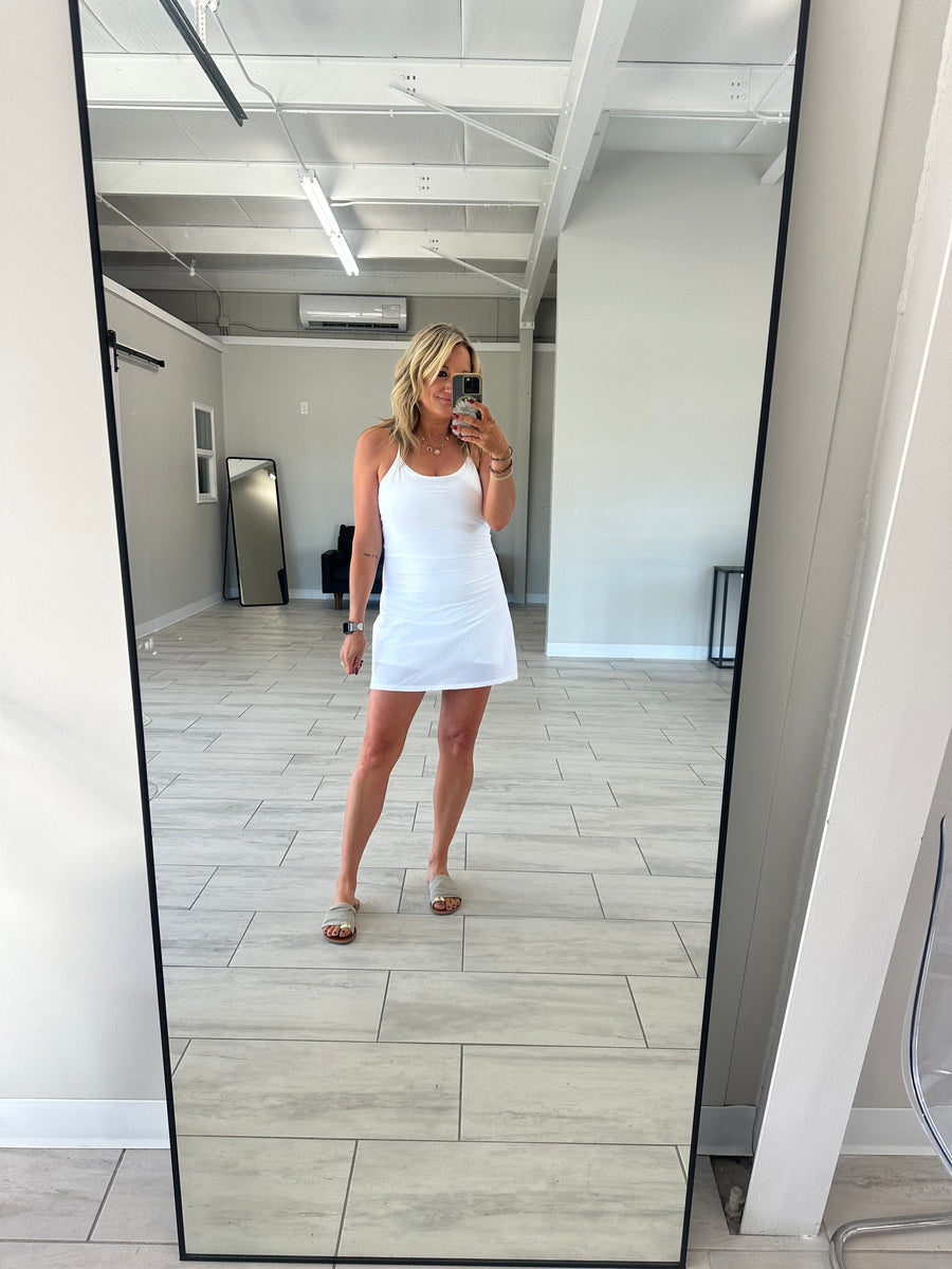 BUCKLEY A-LINE ACTIVE DRESS | WHITE