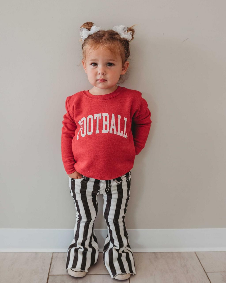 THE OC FOOTBALL TODDLER SWEATSHIRT | HEATHER CRANBERRY