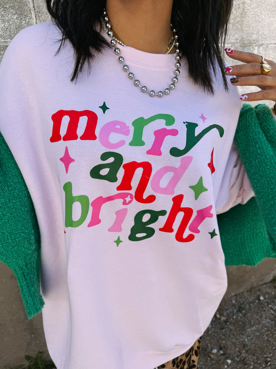 (PRE-ORDER) E+E MERRY + BRIGHT WOMEN'S CHRISTMAS SWEATSHIRT