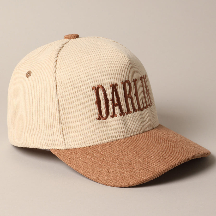 DARLIN' CORDUROY WOMEN'S BASEBALL HAT | BEIGE