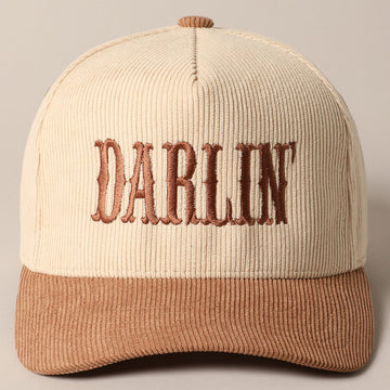 DARLIN' CORDUROY WOMEN'S BASEBALL HAT | BEIGE