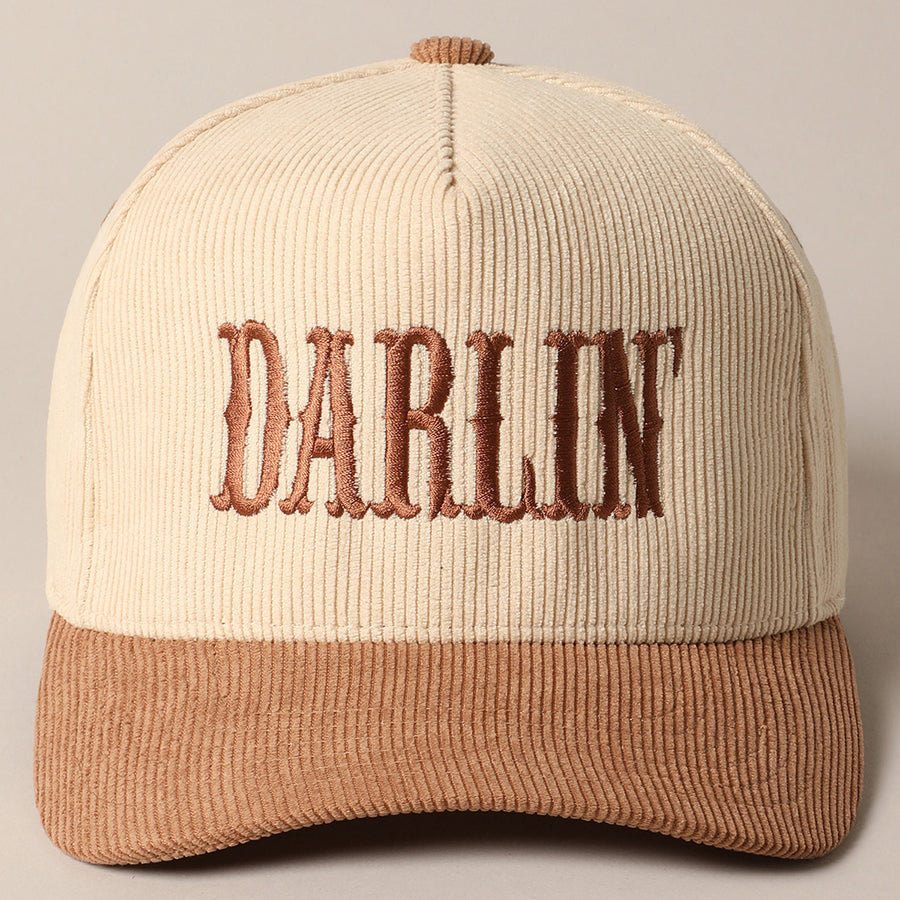 DARLIN' CORDUROY WOMEN'S BASEBALL HAT | BEIGE