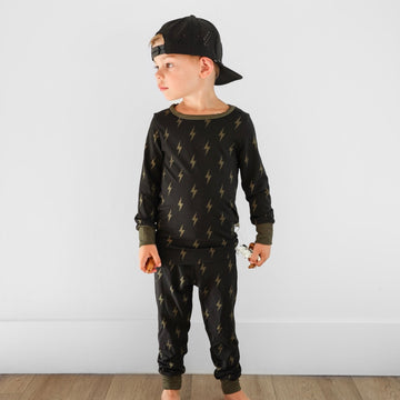 YOUNG + RAD Black Bolt 2-Piece Bamboo Jammies (COLLECTIVE)