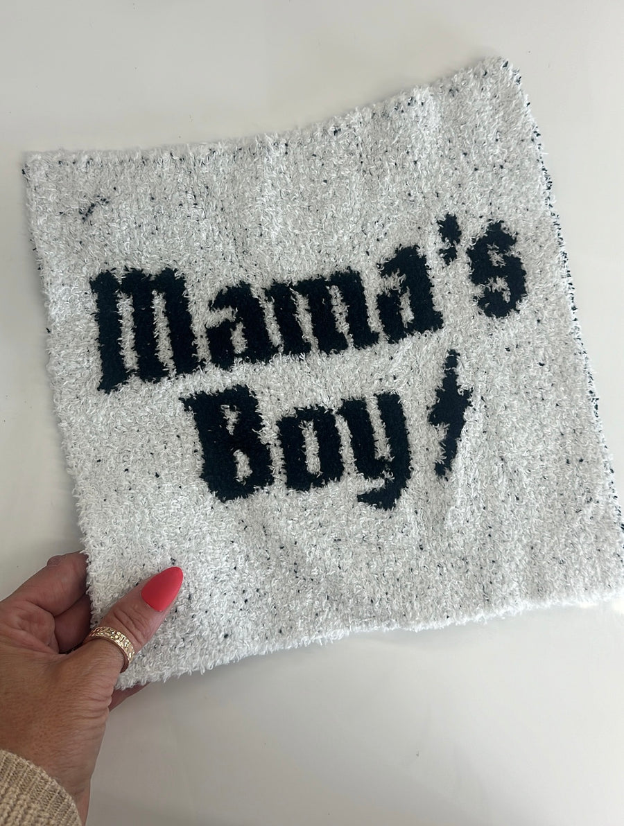 OLLC MAMA'S BOY PLUSH BLANKET | LOVEY