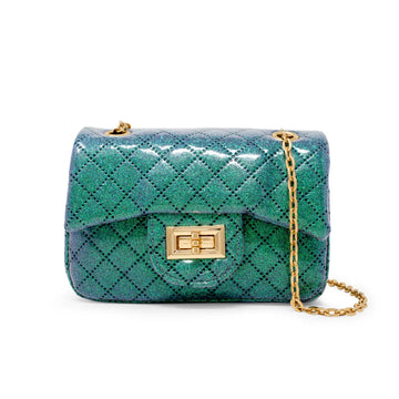 TINY TREATS METALLIC CLASSIC MINI BAG | GREEN