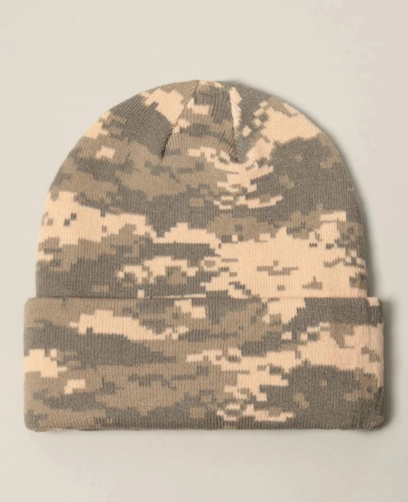 CAMO CUFF KID'S BEANIE | GREY DIGITAL CAMO