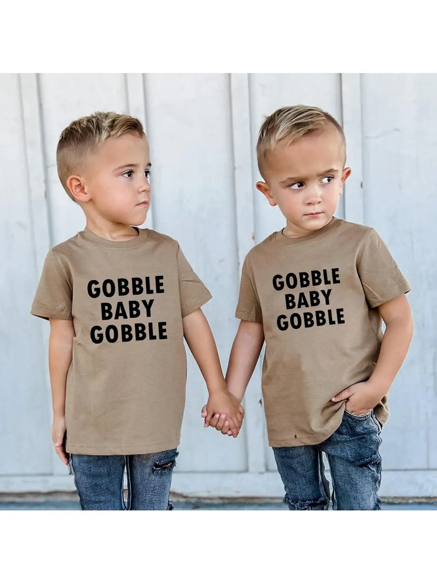 HOLLAND AVE GOBBLE BABY KIDS TEE | TAN