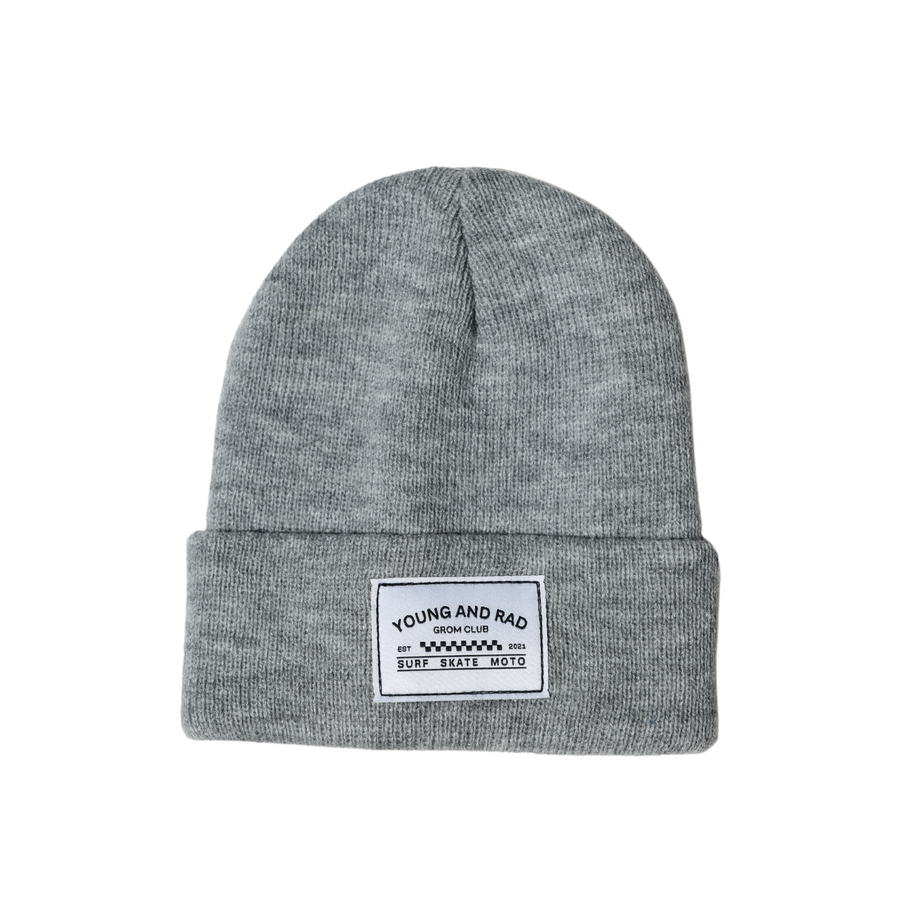 YOUNG + RAD CLASSIC BEANIE // HEATHER GREY (COLLECTIVE)