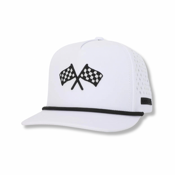 YOUNG + RAD FINISH LINE WHITE ADVENTURE SNAPBACK // (COLLECTIVE)