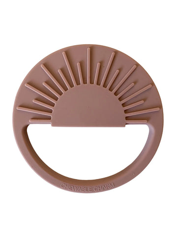 CHEWABLE CHARM SUN SILICONE TEETHER | ROSE