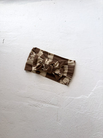 Bamboo Head Wrap | Gingerbread Checkerboard 2024