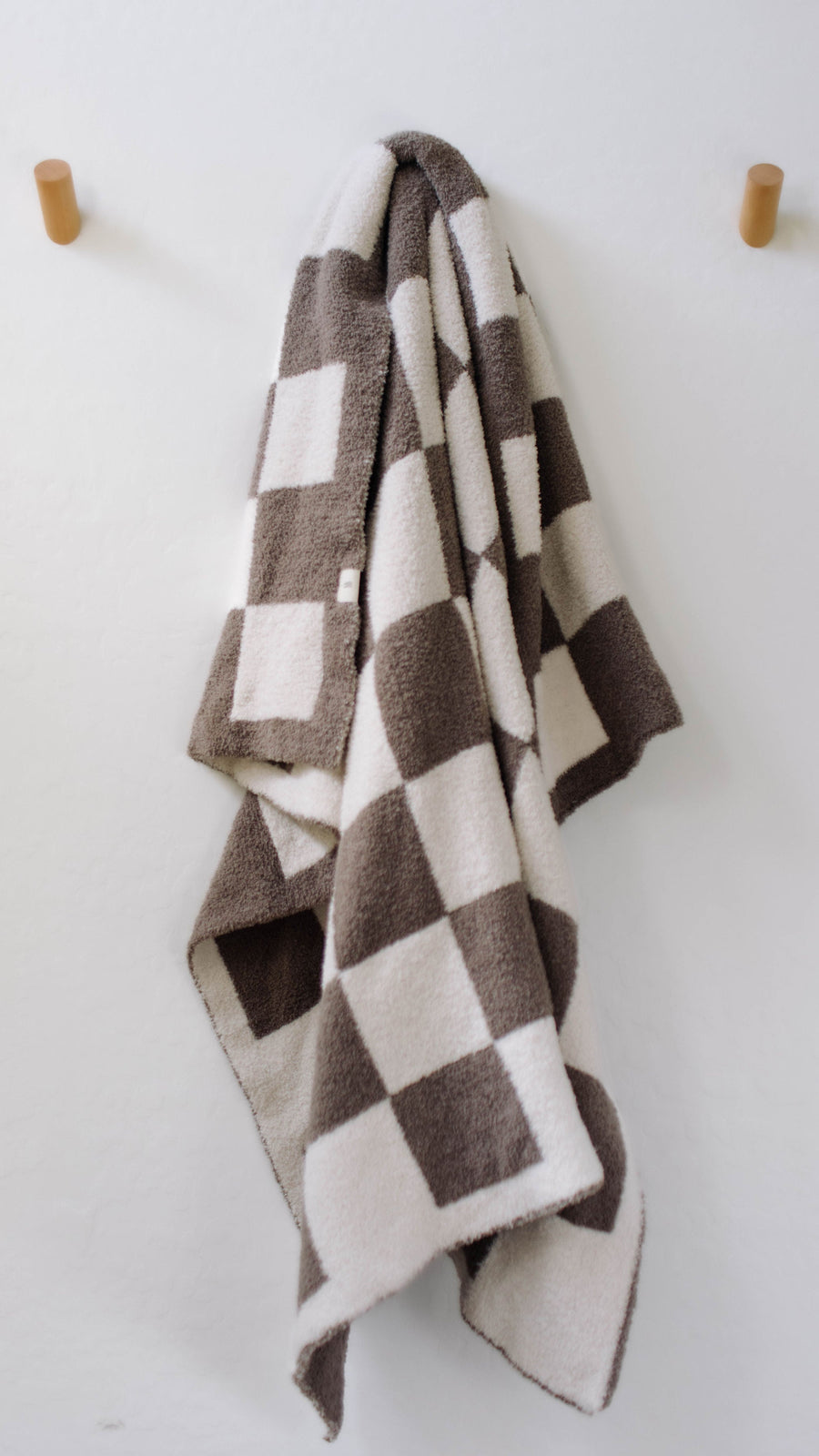 FOREVER FRENCH Mushroom Checkerboard | Plush Blanket (COLLECTIVE)