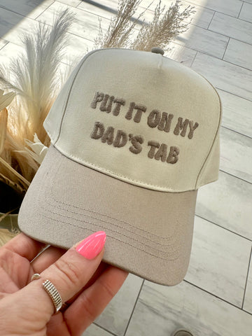 PUT IT ON MY DAD'S TAB HAT | BEIGE