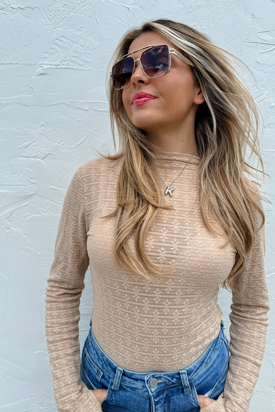 JULIETTE LACE TOP | TAN