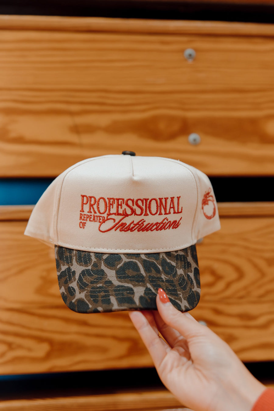 Professional Repeater of Instructions - Leopard Vintage Hat