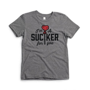 LEDGER I'M A SUCKER FOR YOU TEE | HEATHER GREY